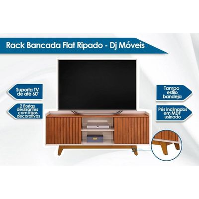 Rack c/Painel p/ TV 55 Pol Trend/Flat 160cm Off DJ Móveis
