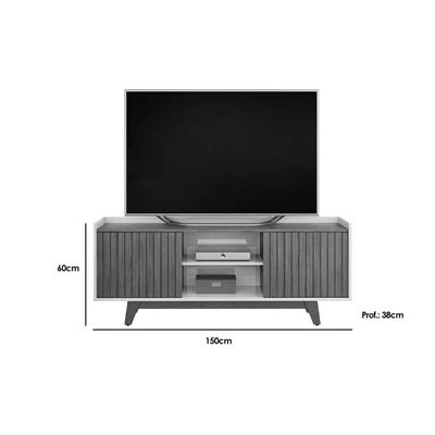 Rack c/Painel p/ TV 55 Pol Trend/Flat 160cm Off DJ Móveis