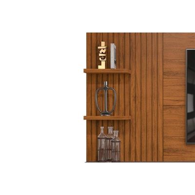 Painel Home p/ TV 60 Pol Bento 190cm Freijó/White DJ Móveis