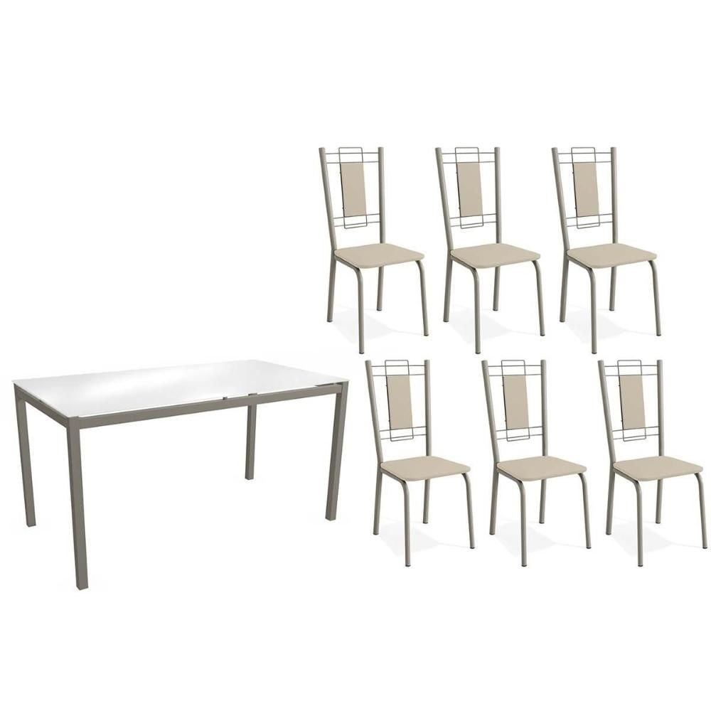 Mesa Jantar Reno 150 + 6 Cad Florença Niquel Kappesberg