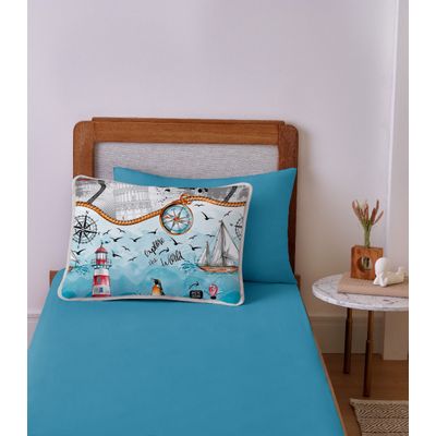 Jogo de Cama Solteiro Game On Vivaldi Azul UN / Azul