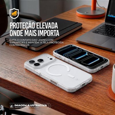 Capa case capinha para iPhone 17 Pro - Akroma Magsafe - Branca - Gshield