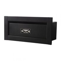 Caixa Correio Techinox Carta Luxo Linear Preta Fosca 14 Cm Profundidade Pintura De Alta Resistência