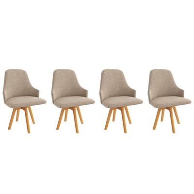 Cadeira Cozinha Kit 4un Suria Premium Carv/Fendi Kappesberg
