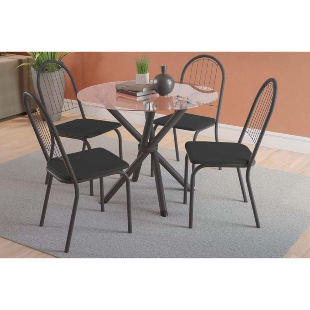 Mesa Sala Volga 95 + 4 Cad Noruega Preto Kappesberg