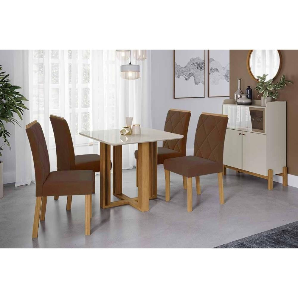 Mesa Sala Flora 95 + 4 Cad Fernanda Cinamomo Cimol
