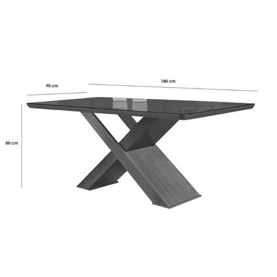 Mesa Cozinha Imperatriz 180 + 6 Cad Havana Naturale Rufato