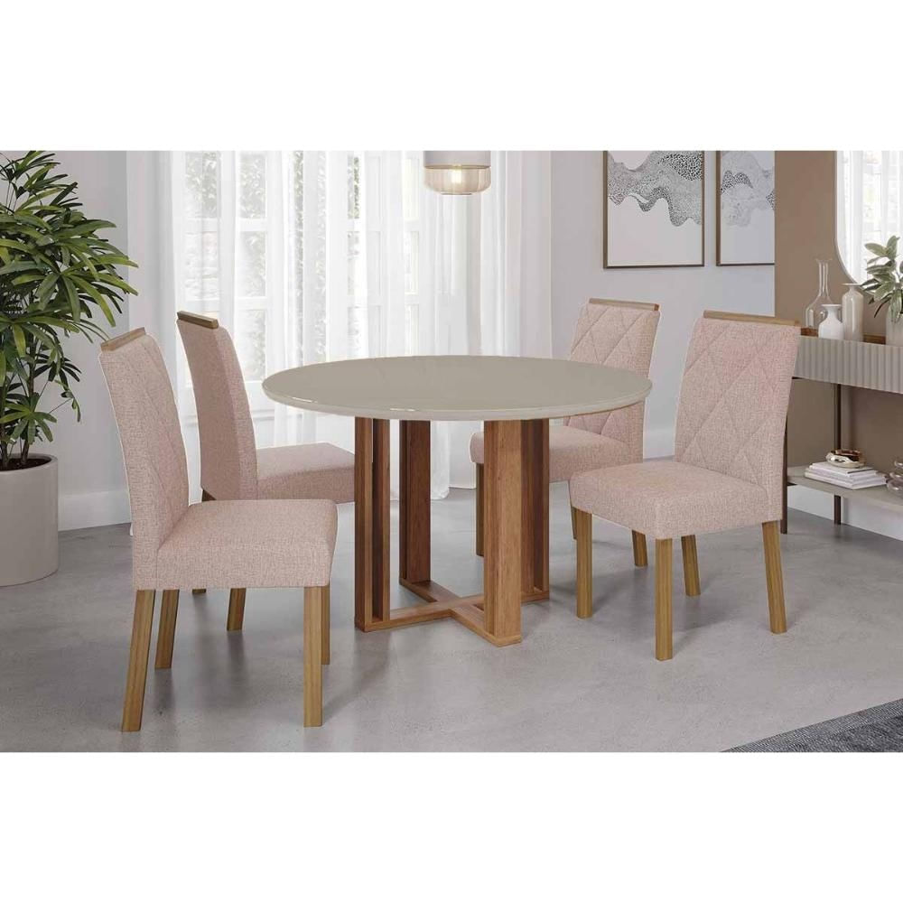 Mesa Sala Flora 109 + 4 Cad Fernanda Cinamomo Cimol
