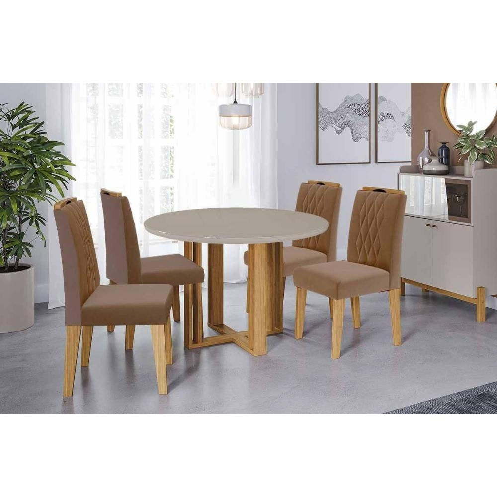 Mesa Sala Flora 109 + 4 Cad Juliana Cinamomo Cimol