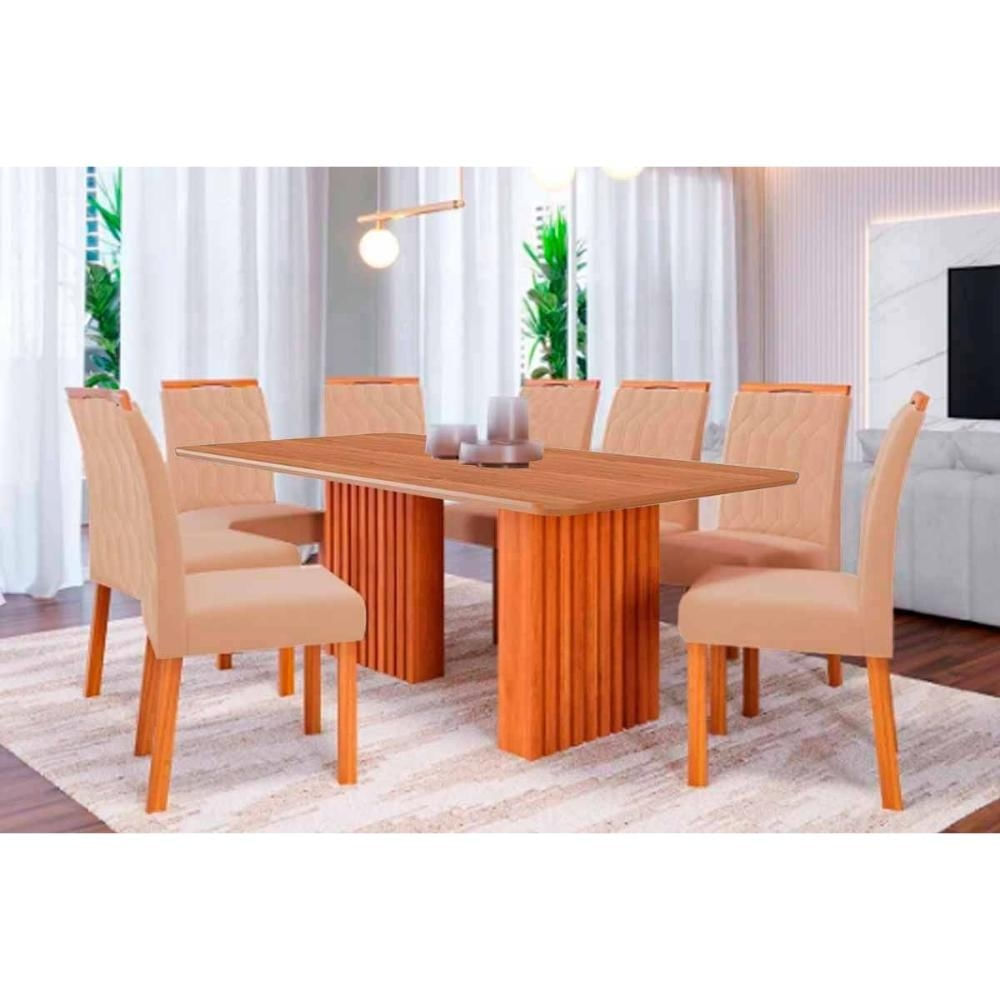 Mesa Sala Ester 210 + 8 Cad Paola Cinamomo Cimol