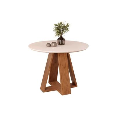Mesa Sala Celeste 103 + 4 Cad Lia Cedro DJ Móveis