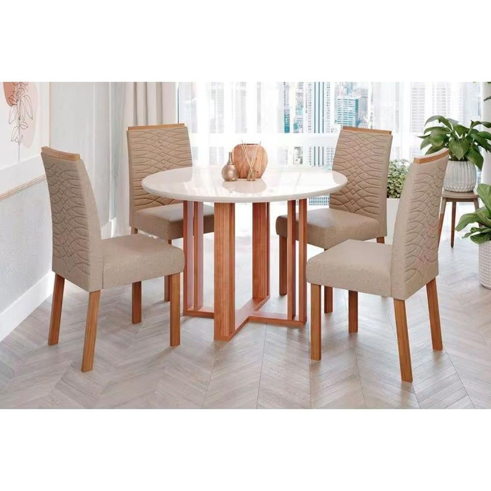 Mesa Sala Flora 109 + 4 Cad Clarice Cinamomo Cimol