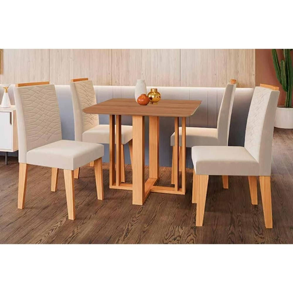 Mesa Sala Flora 95 + 4 Cad Clarice Cinamomo Cimol