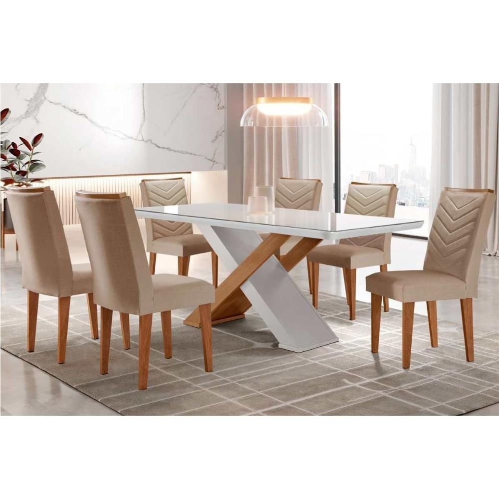 Mesa Sala Imperatriz 180 + 6 Cad Londrina Capuccin Rufato
