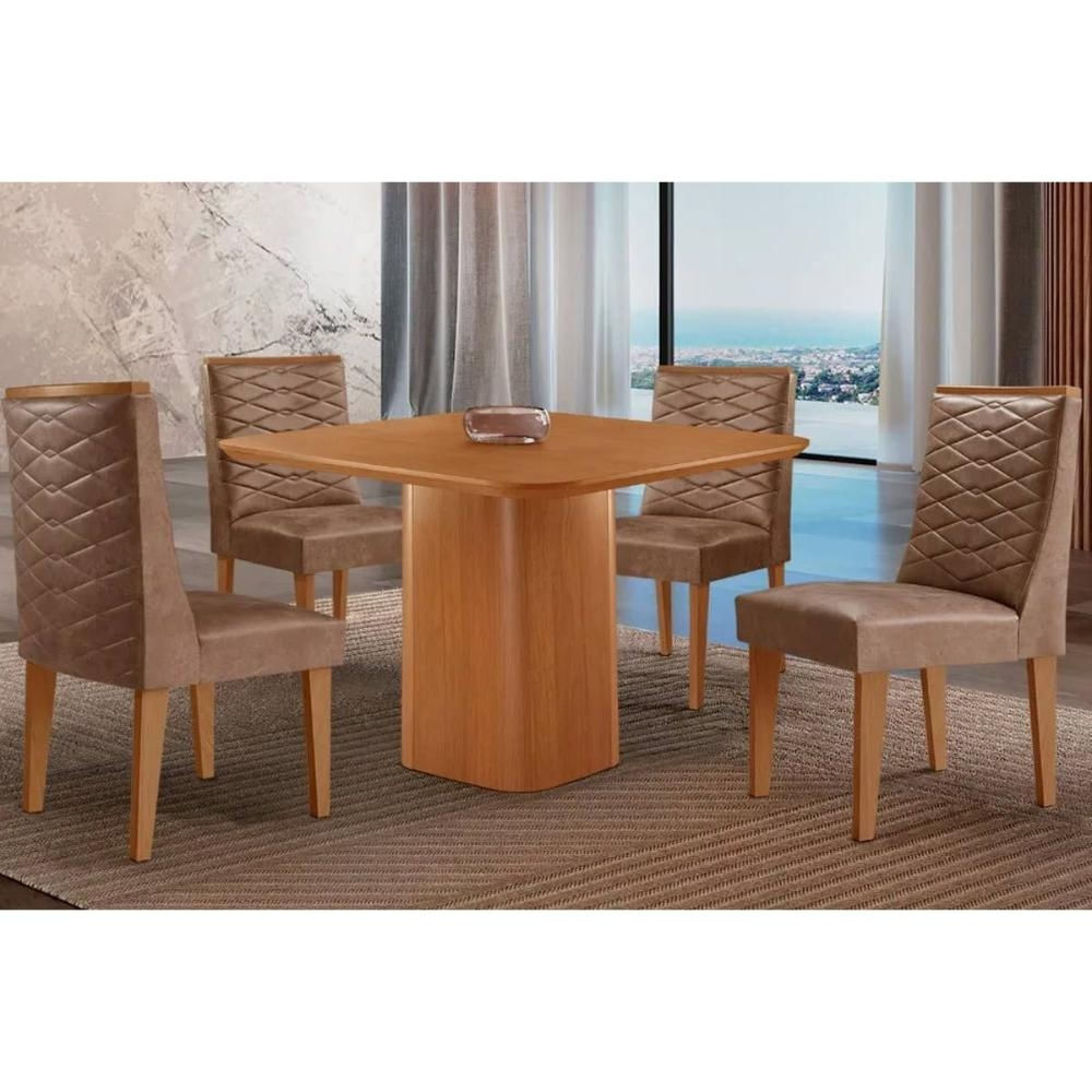 Mesa Sala Maldivas 90 + 4 Cad Dafne Naturale Rufato