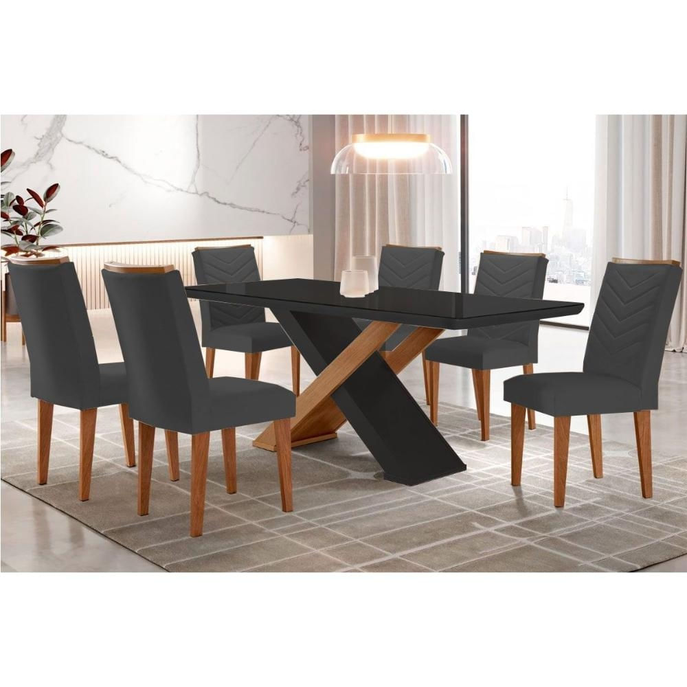 Mesa Cozinha Imperatriz + 6 Cad Londrina Capuccin Rufato