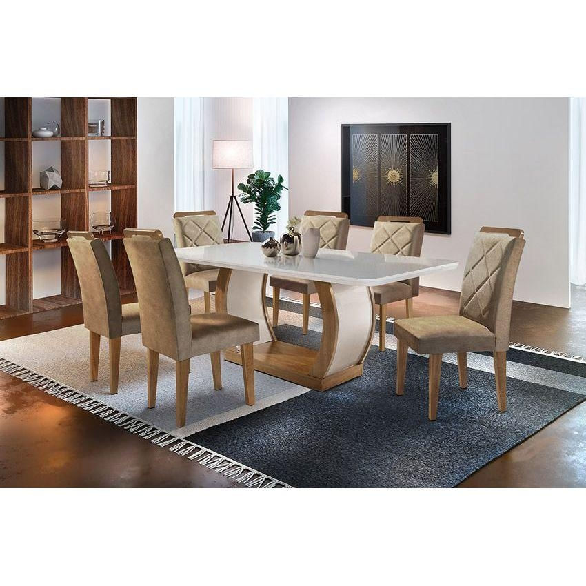 Sala Jantar Mesa Jade + 6 Cad Melissa Capuccino Rufato