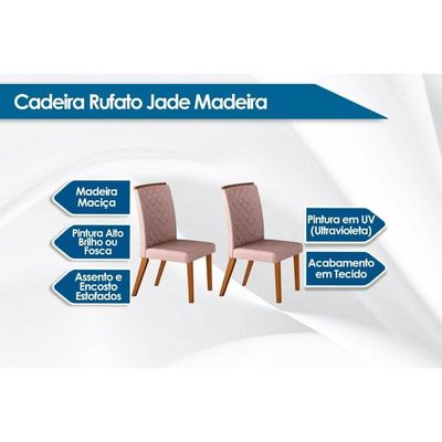 Mesa Cozinha Londrina + 6 Cad Jade Capuccino Rufato