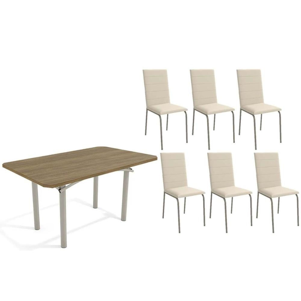 Mesa Sala Elba 160 + 6 Cad Amsterdã Niquel Kappesberg