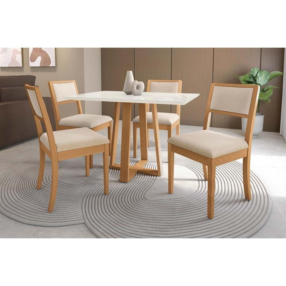 Mesa Sala Elma 120 + 4 Cad Alice Carvalho Kappesberg