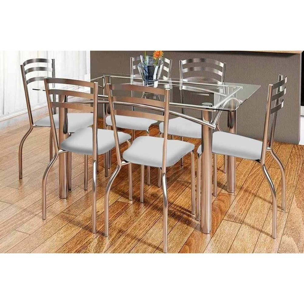 Mesa Sala Elba 150 + 6 Cad Portugal Cromado Kappesberg