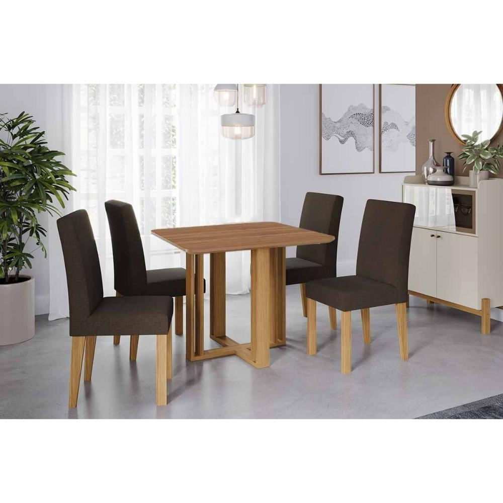 Mesa Sala Flora 95 + 4 Cad Maia Cinamomo Cimol