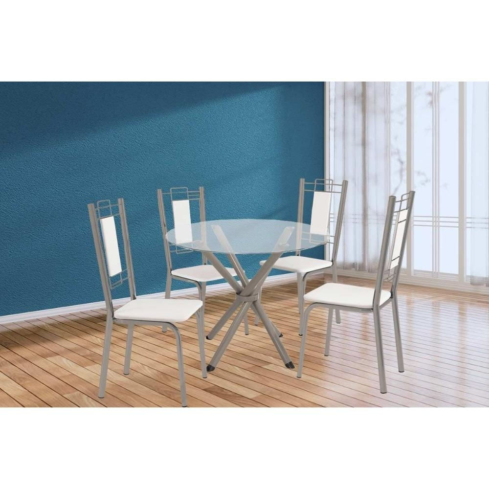 Mesa Sala Volga 95 + 4 Cad Florença Nique/Bco Kappesberg