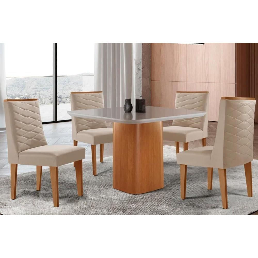 Mesa Sala Maldivas 90 + 4 Cad Dafne Naturale/Crem Rufato