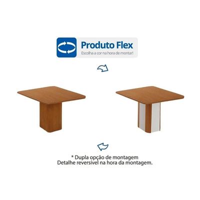 Mesa Cozinha Maldivas 90 + 4 Cad Dakota Natural/Bege Rufato