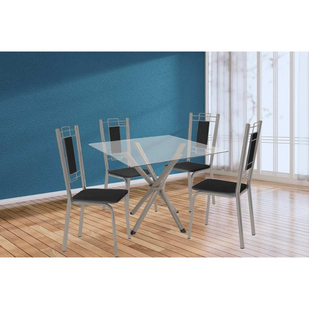 Mesa Sala Volga 90 + 4 Cad Florença Niquel Kappesberg