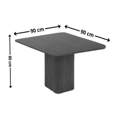 Mesa Sala Maldivas 90 + 4 Cad Maldivas Naturale Rufato