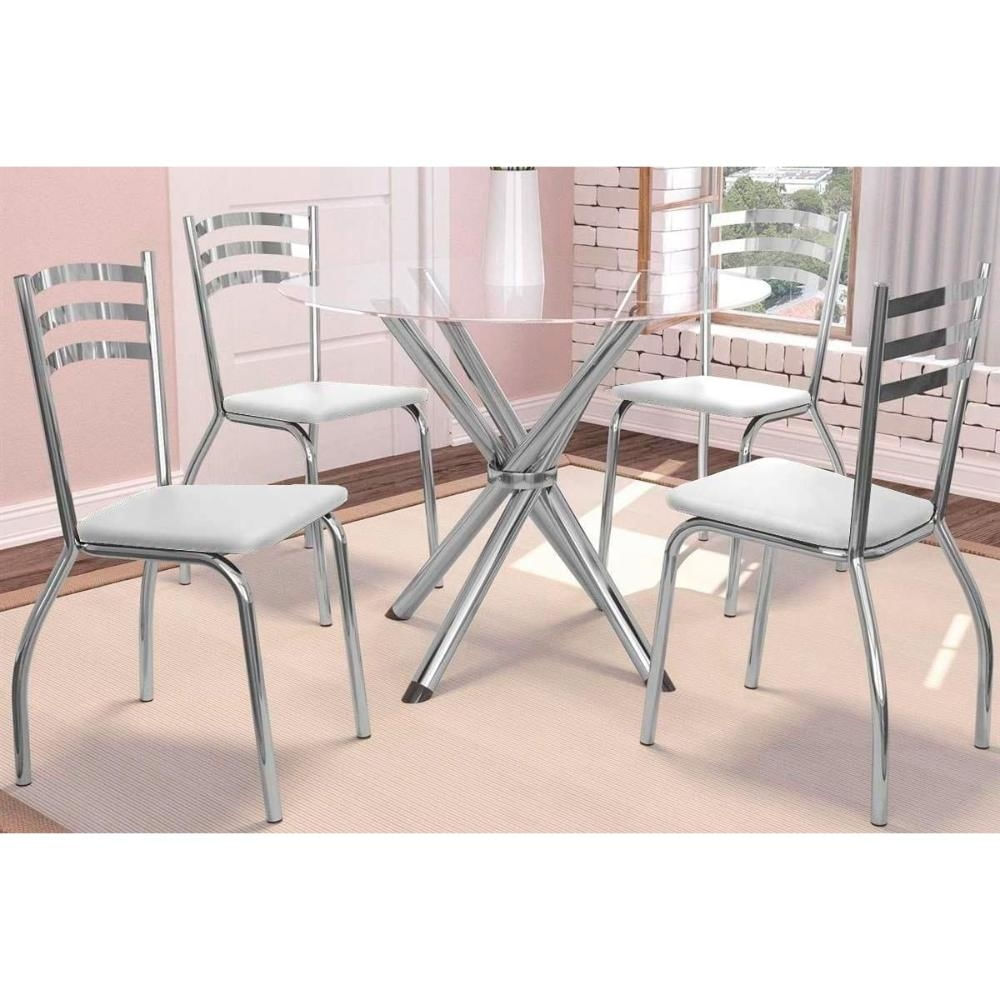 Mesa Sala Volga 95 + 4 Cad Portugal Cromado Kappesberg