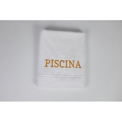 Toalha De Banho Soft Plus - Bordada P/ Piscina Personalizada - variaçoes Dach Amarelo