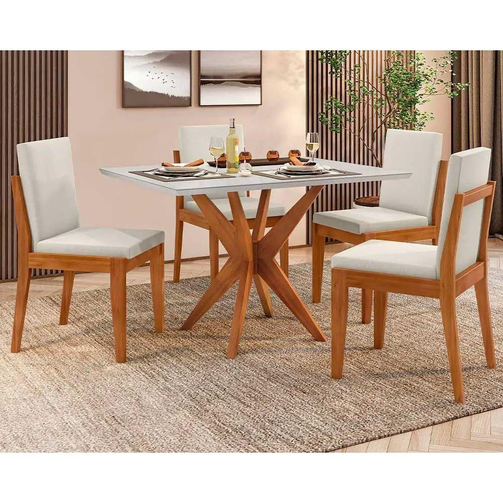 Mesa Sala Donna 120 + 4 Cad Lady Mel Nesher