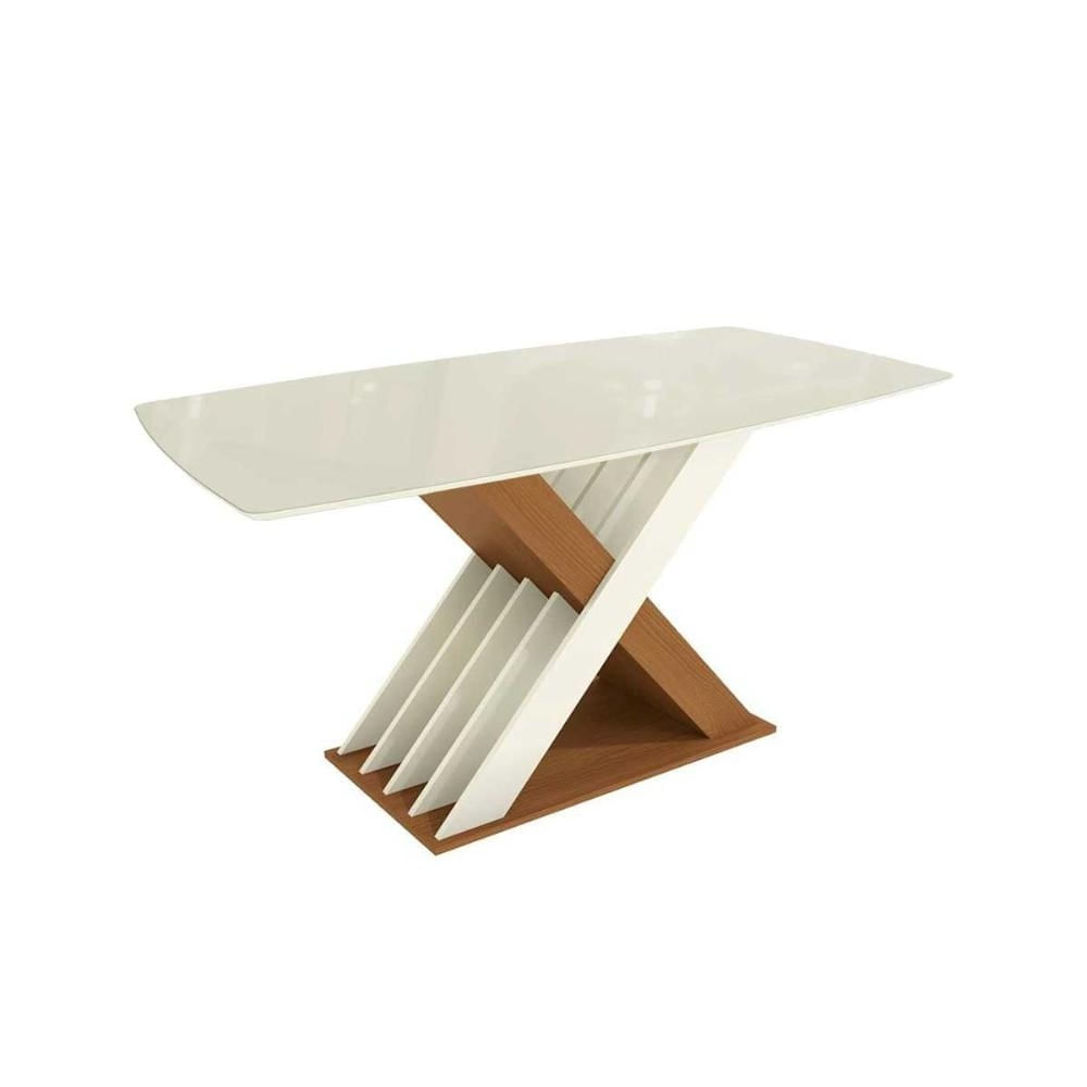 Mesa Cozinha Graviola Madeirada/Vidro 170cm Canela Kappesberg