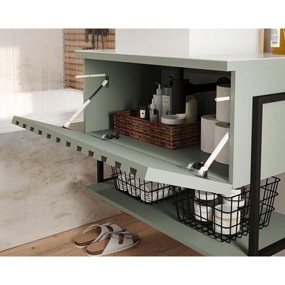 Gabinete Banheiro Frisê/Havaí­ c/Cuba 60cm Titanium MGM
