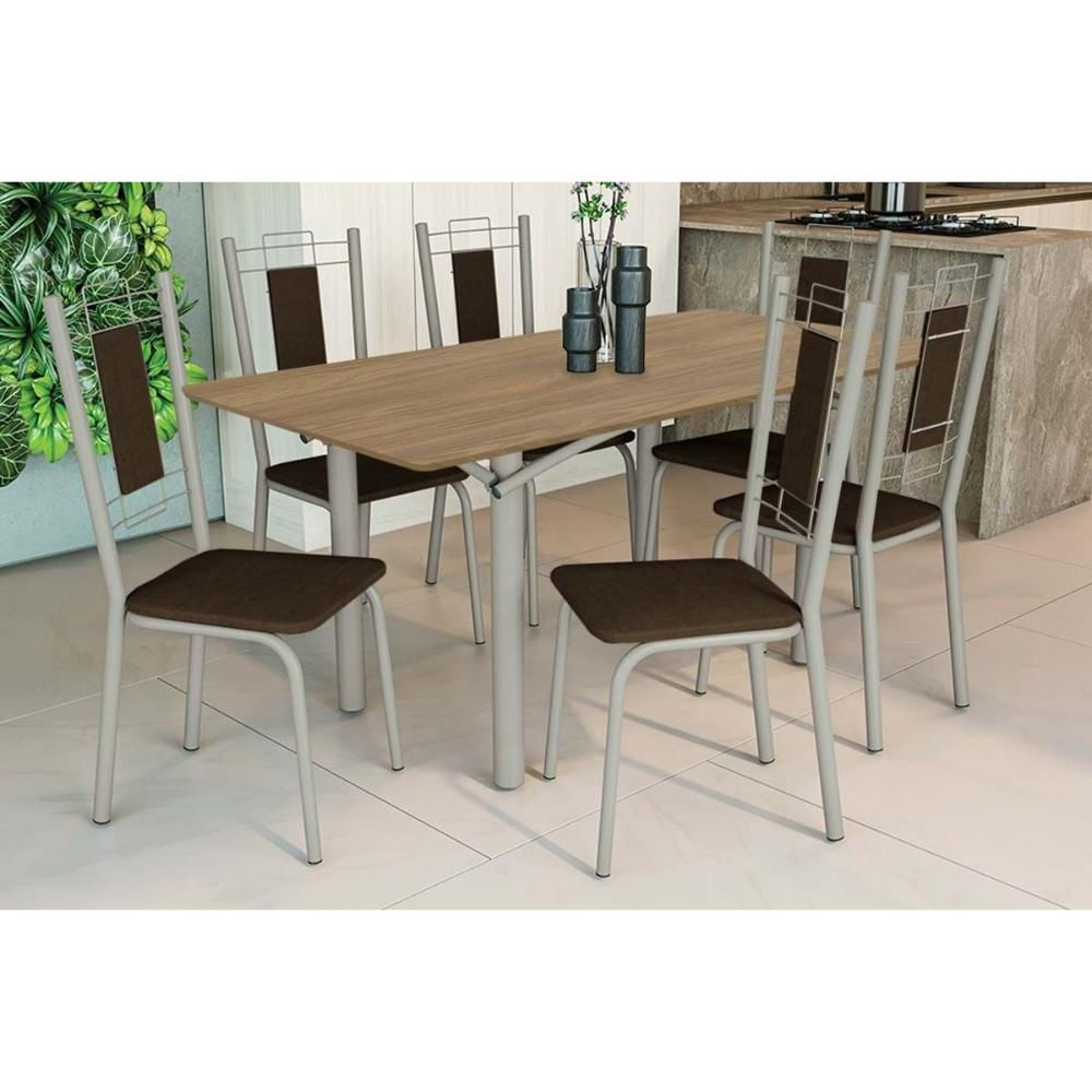 Mesa Sala Elba 160 + 6 Cad Florença Niquel/Mar Kappesberg