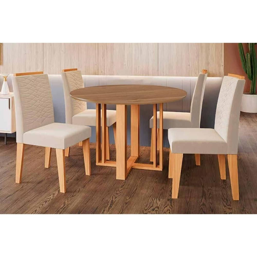 Mesa Sala Flora 109 + 4 Cad Clarice Cinamomo Cimol