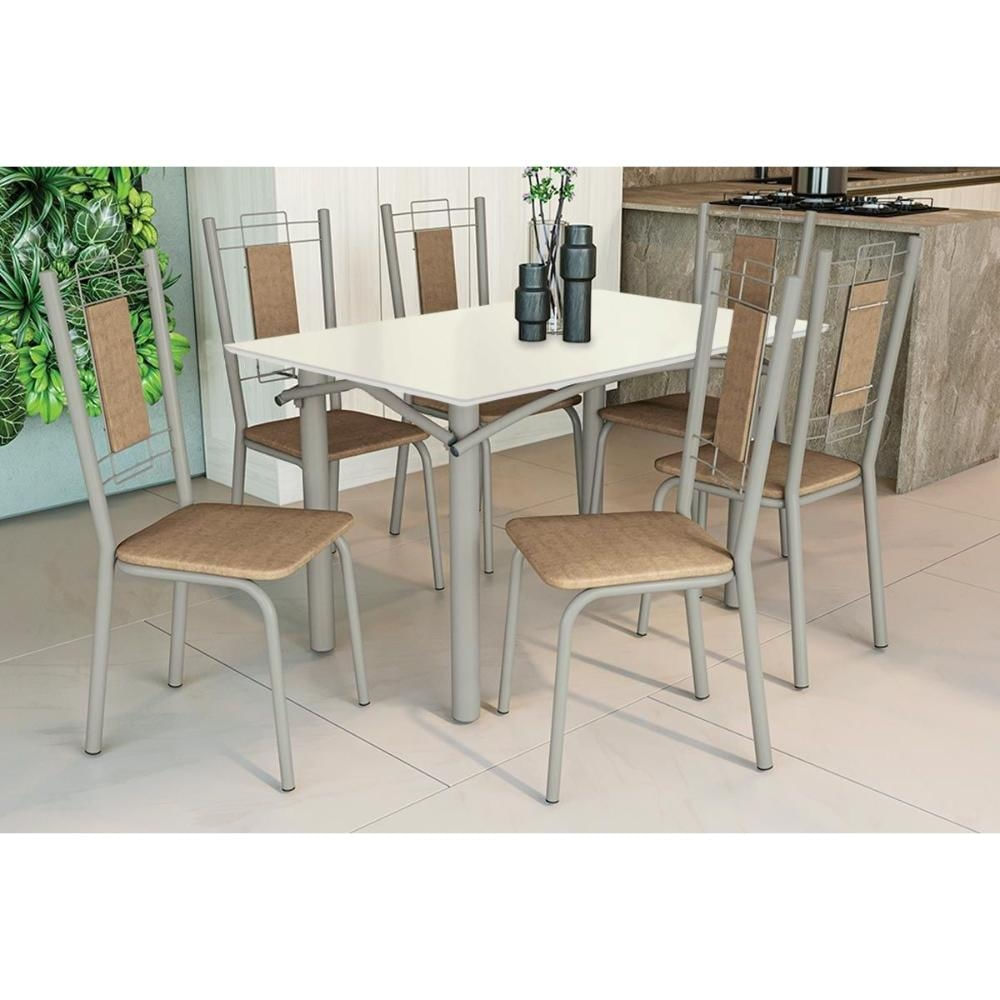 Mesa Sala Elba 120 + 6 Cad Florença Niquel/Cap Kappesberg