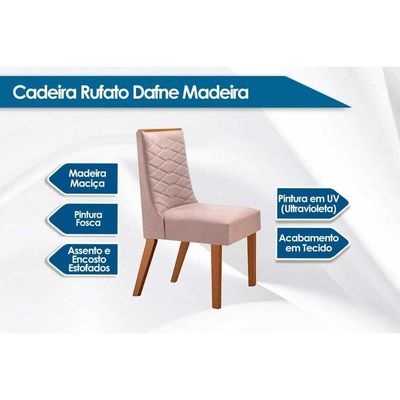 Mesa Cozinha Pietá 120 + 4 Cad Dafne Natural/Capucci Rufato