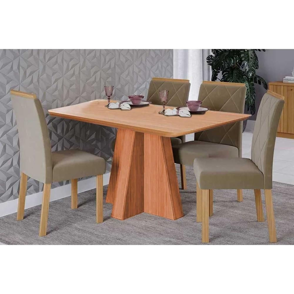 Mesa Sala Maitê 130 + 4 Cad Fernanda Cinamomo Cimol
