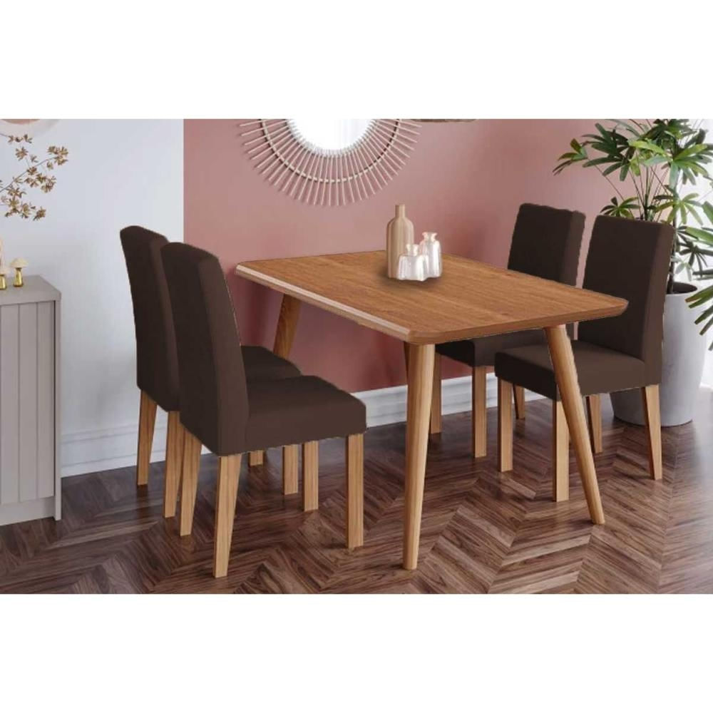 Mesa Sala Adele 130 + 4 Cad Maia Cinamomo Cimol