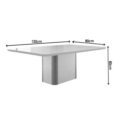 Mesa Cozinha Pietá 120 + 4 Cad Maldivas Natura/Marrom Rufato