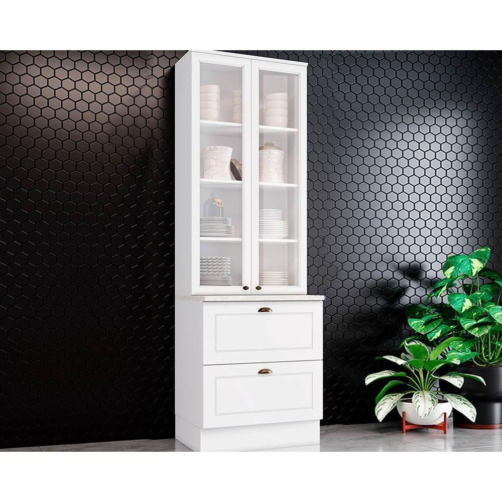 Paneleiro Cozinha Americana 71cm Branco/Calcare Henn