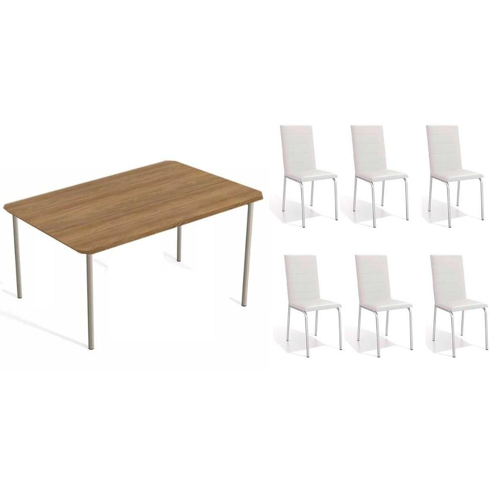 Mesa Sala Sena 160 + 6 Cad Amsterdã Niquel Kappesberg
