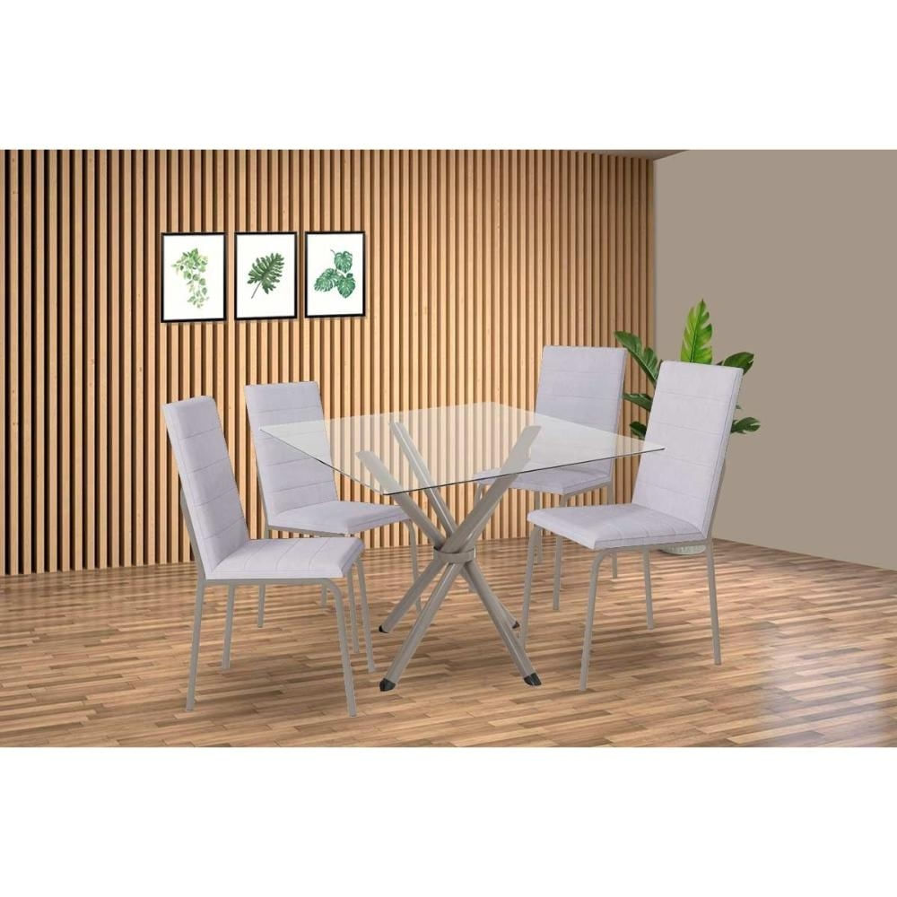 Mesa Sala Volga 90 + 4 Cad Amsterdã Nique/Bco Kappesberg