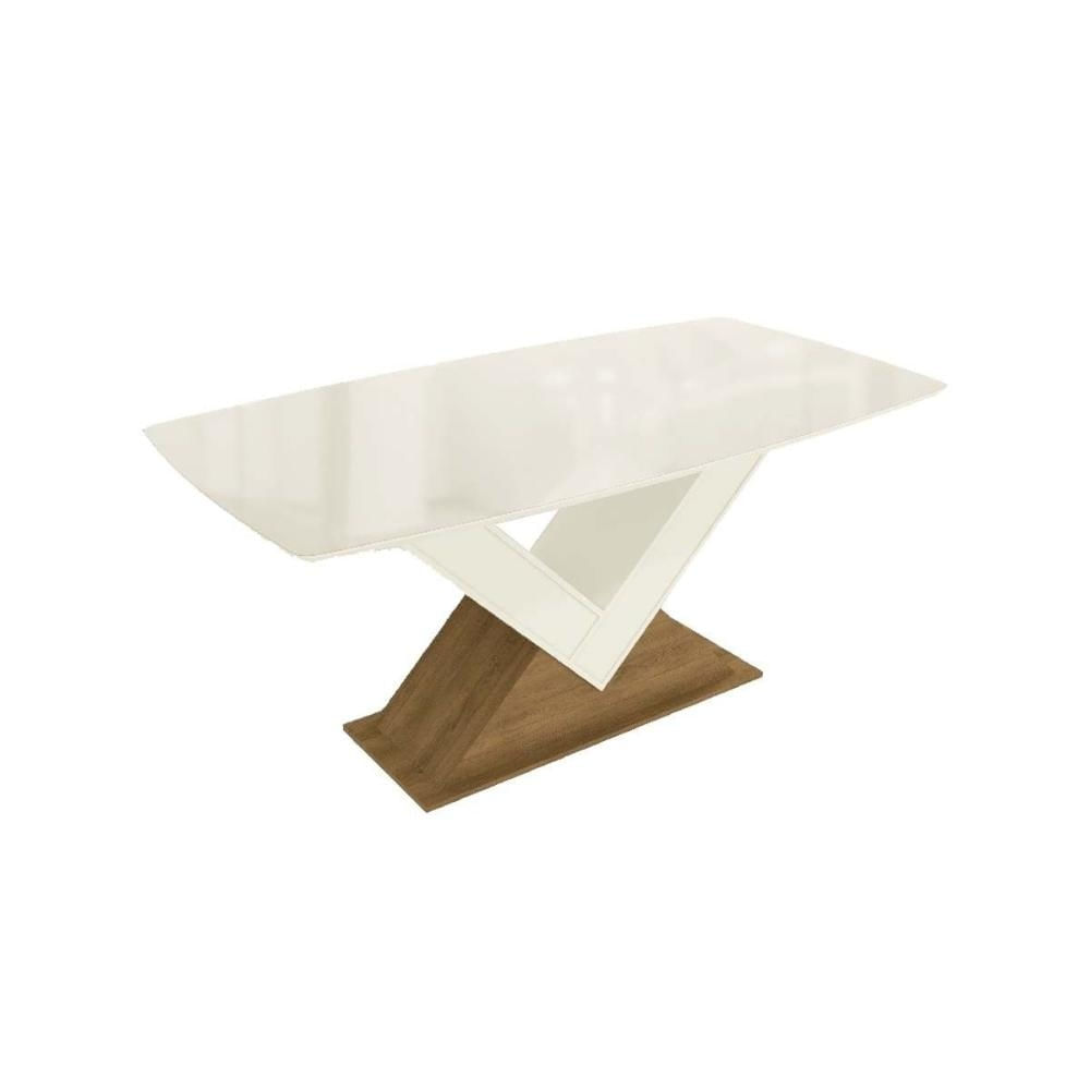 Mesa Cozinha Amora Madeirada/Vidro 170cm Freijo Kappesberg