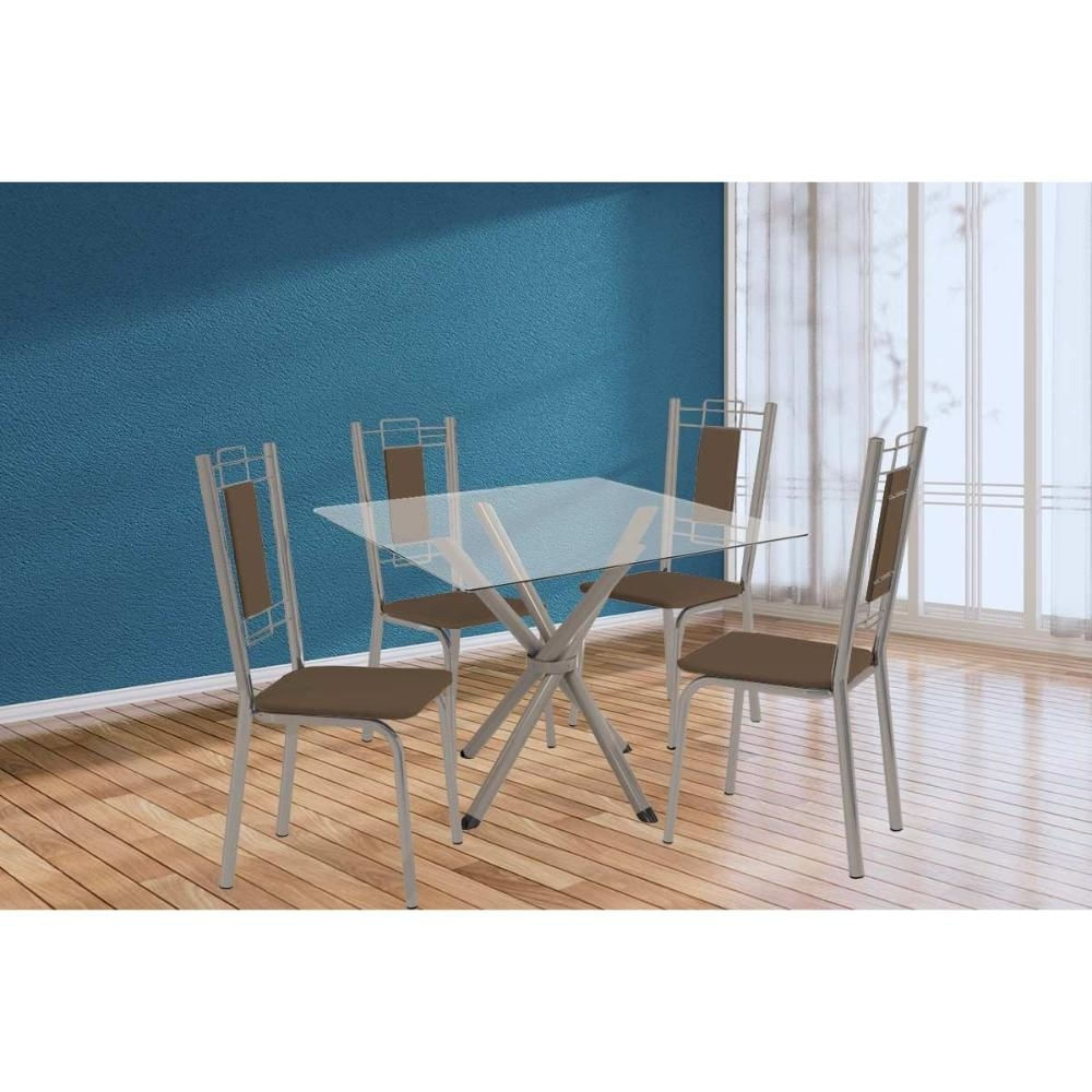 Mesa Jantar Volga 90 + 4 Cad Florença Niquel Kappesberg