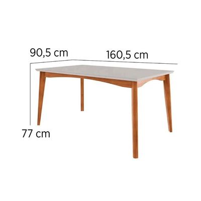 Mesa Sala Monalisa 160 + 4 Cad Rainha Mel Nesher