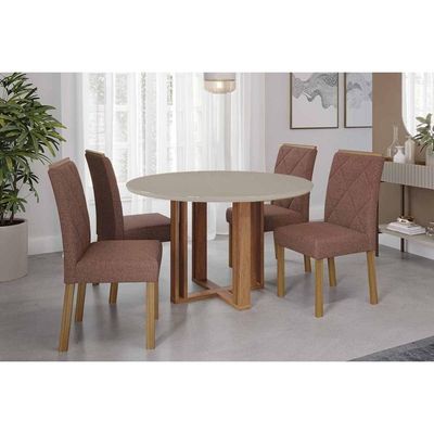 Mesa Sala Flora 109 + 4 Cad Fernanda Cinamomo Cimol